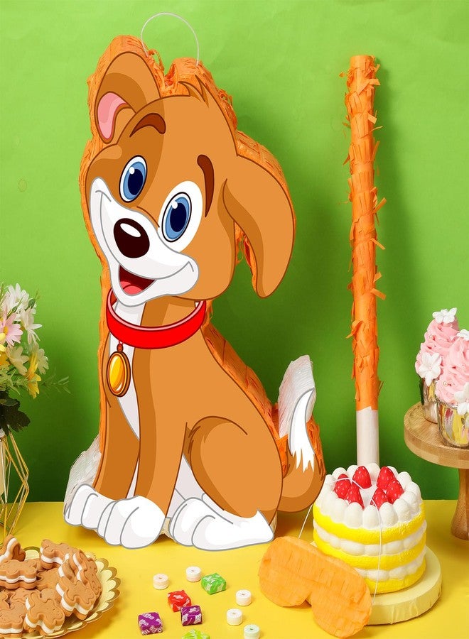 Sotiff Dog Piñata Set Include Paw Print Piñata Stick Bat Blindfold Mask Puppy Party Decor for Let's Woof Birthday Party Game Decor Supplies(Puppy Dog) - Image 3