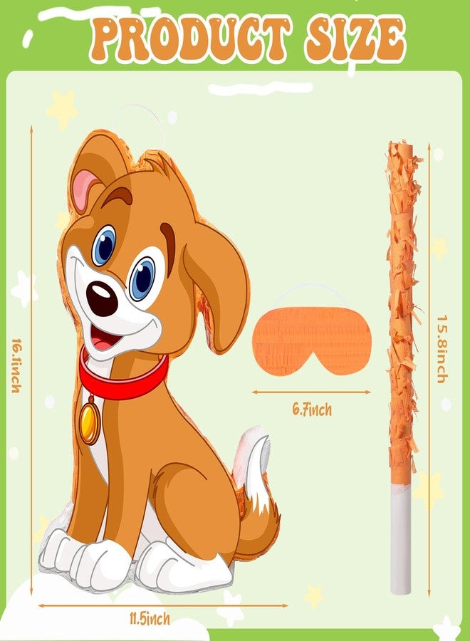 Sotiff Dog Piñata Set Include Paw Print Piñata Stick Bat Blindfold Mask Puppy Party Decor for Let's Woof Birthday Party Game Decor Supplies(Puppy Dog) - Image 4