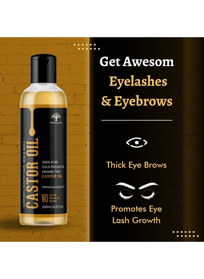 VANALAYA Pure Cold Pressed Castor Oil For Stronger Hair, Skin & Nails, No Mineral Oil & Silicones, 200 Ml - Image 3