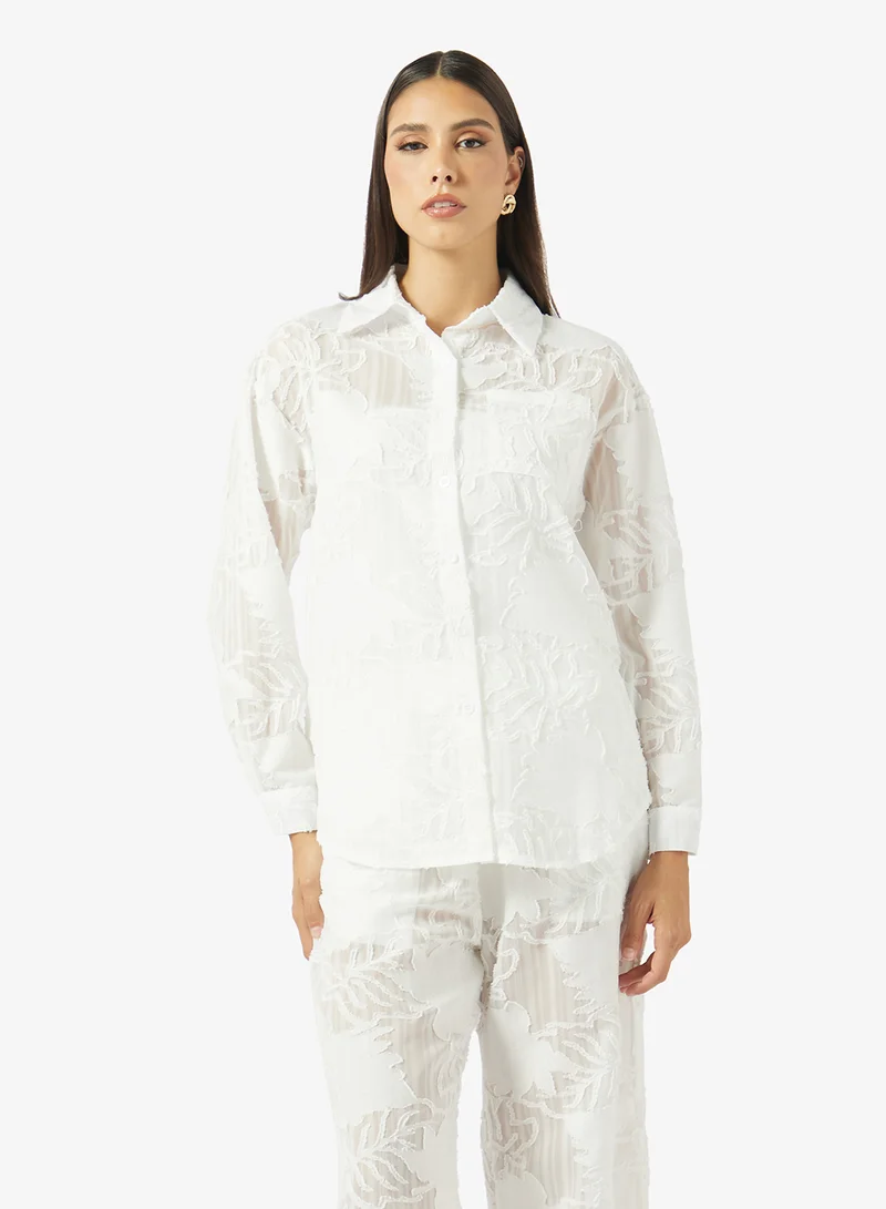 Ella  Sheer Shirt & Pant Coord Set for Women | Best Price UAE