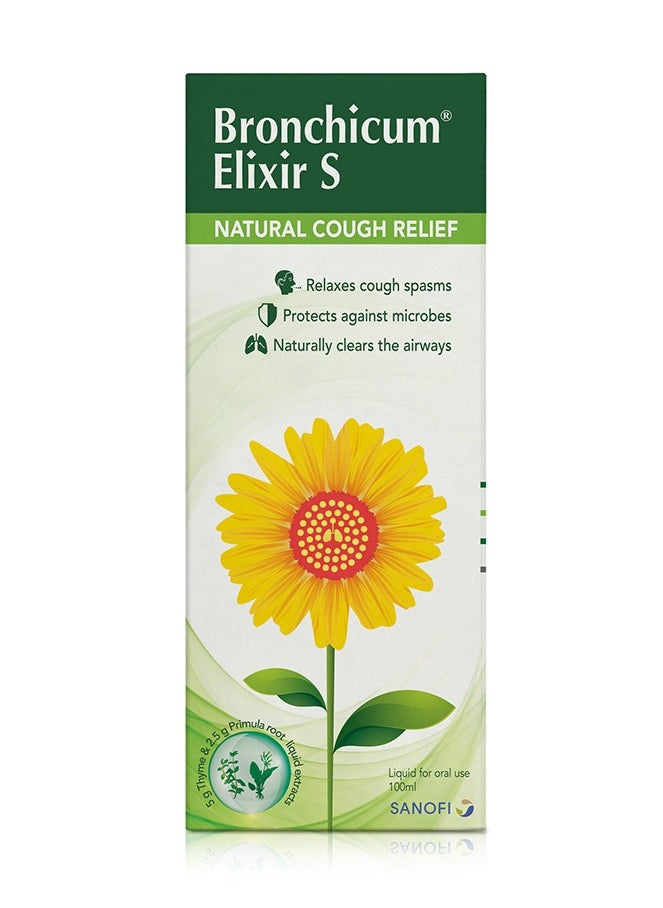 sanofi - Bronchicum Elixer Cough syrup 100ml - Image 1