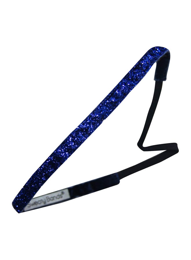 Sweaty Bands Non-Slip Sparkly Hairband Viva Diva Royal Blue