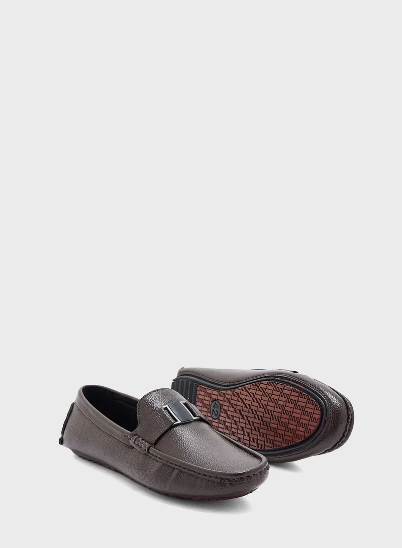Robert Wood Trim Detail Loafers