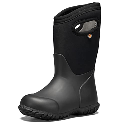 Bogs York Boys and Girls Waterproof Insulated Rubber and Neoprene Winter Rain Boot Solid Black 11 US Unisex Little Kid