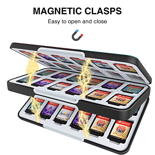 HEIYING Game Card Case for Nintendo Switch 2 / Switch OLED,Customized Pattern Portable Switch Game Holder with 48 Game Card Slots and 24 Micro SD Cards Slots - Image 3