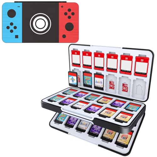 HEIYING Game Card Case for Nintendo Switch 2 / Switch OLED,Customized Pattern Portable Switch Game Holder with 48 Game Card Slots and 24 Micro SD Cards Slots - Image 1