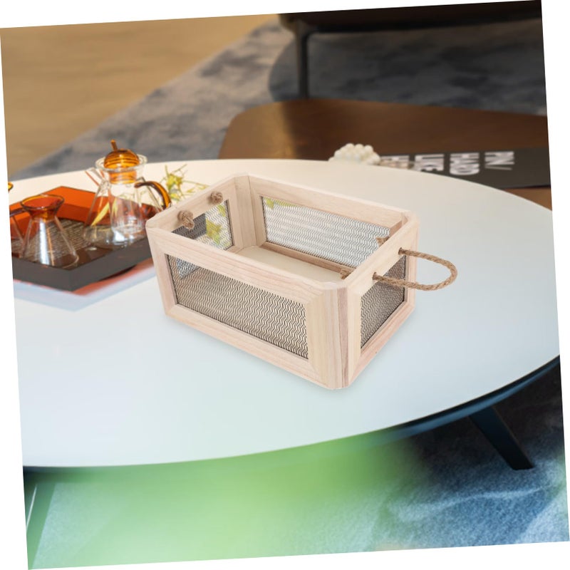 Wooden Toy Storage Box Multi Use Organizer For Bathroom Kitchen Desk Decor - Image 4