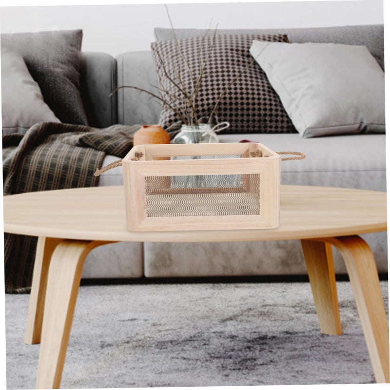 Wooden Toy Storage Box Multi Use Organizer For Bathroom Kitchen Desk Decor - Image 5