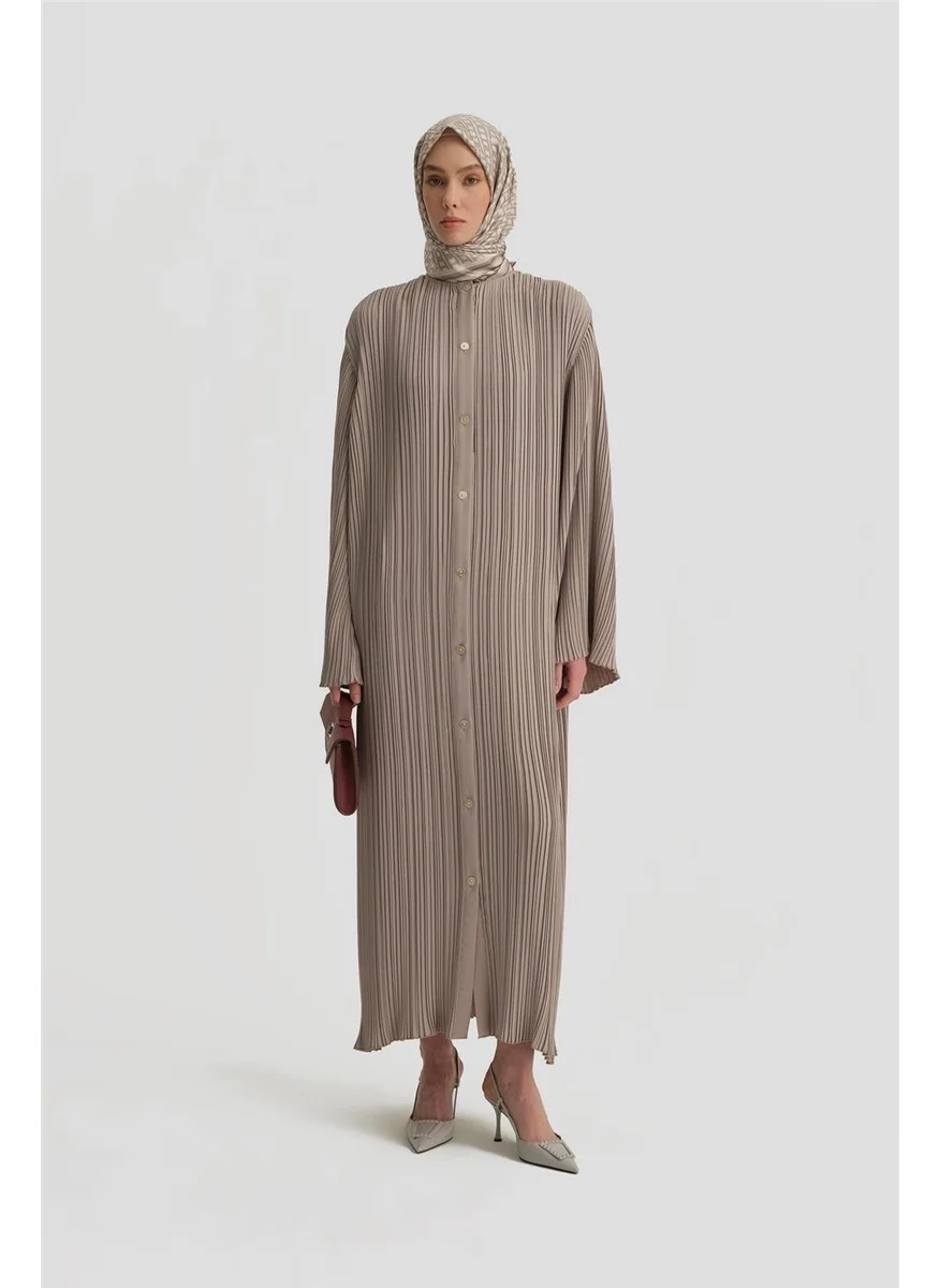 ARMINE Pleated Abaya 25Y8305 Gray