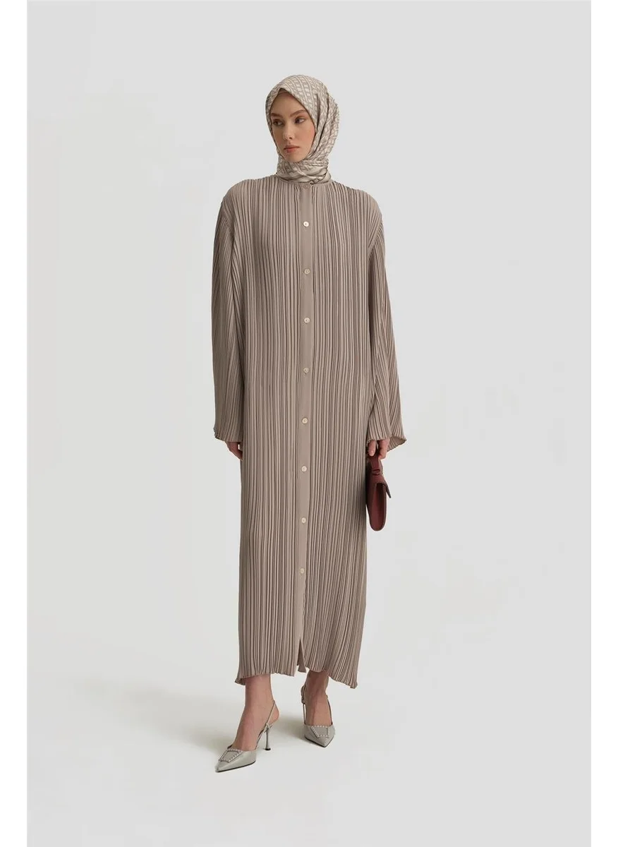ARMINE Pleated Abaya 25Y8305 Gray