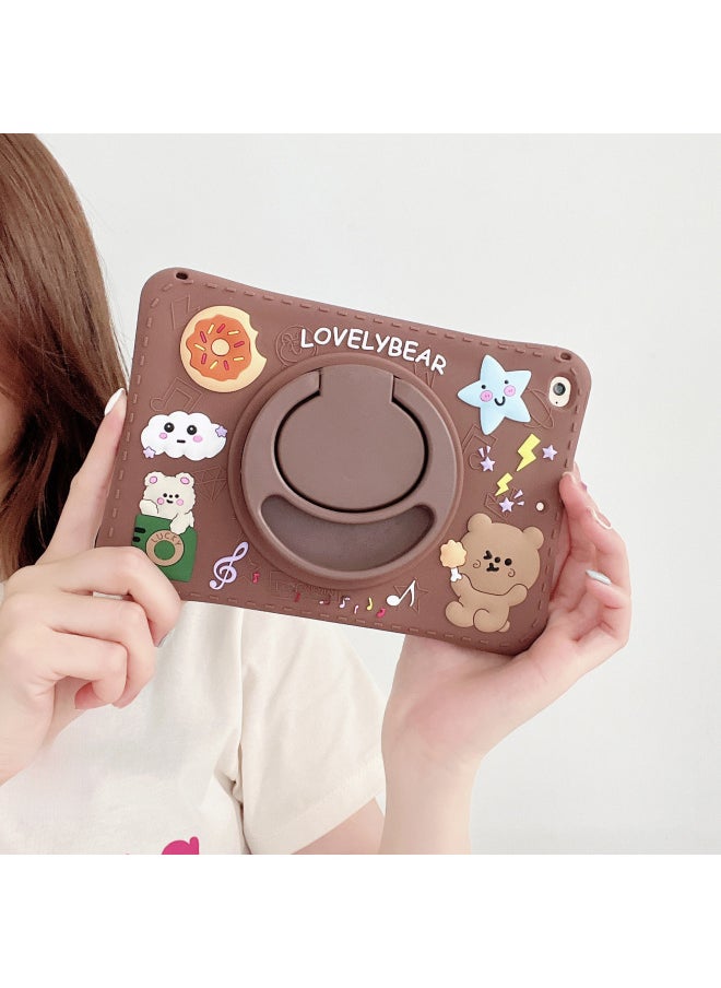 Apple Tablet Protective Cover Ipad10/silicone Mini1/2/3 Soft Pro4/5air Generation Shell-Color:360 Spin-Clouds Brown Bear-Applicable Model:matepad 11 [10.95 Inch]]  - Image 5