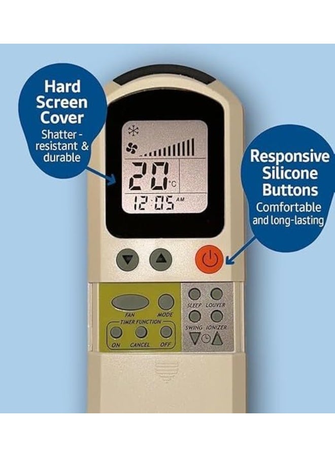Replacement Air Conditioner Remote Control for Unionaire AC – LCD Display Remote with Cooling, Heating, Fan & Timer Functions for Home & Office - Image 4