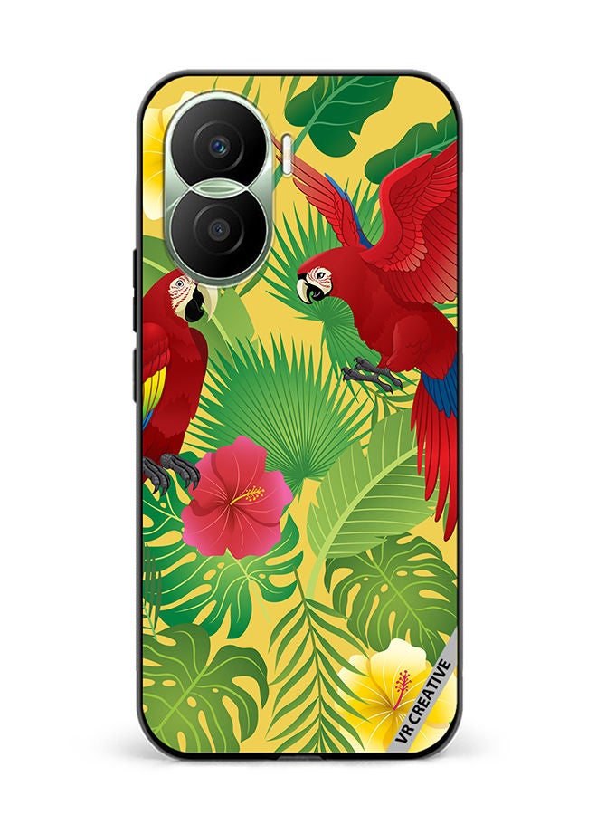 VR CREATIVE Protective Case Cover For Honor Play7T Pro Parrot In Jungle Design Multicolour - Image 1