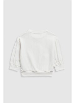mothercare بلوزة وافل سويت مع كروشيه  - Image 2