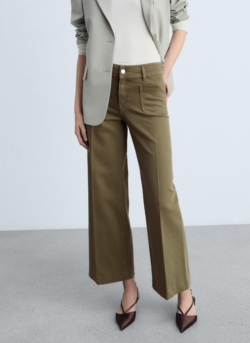 MANGO Casual Wideleg Jeans With Pockets  - Image 1