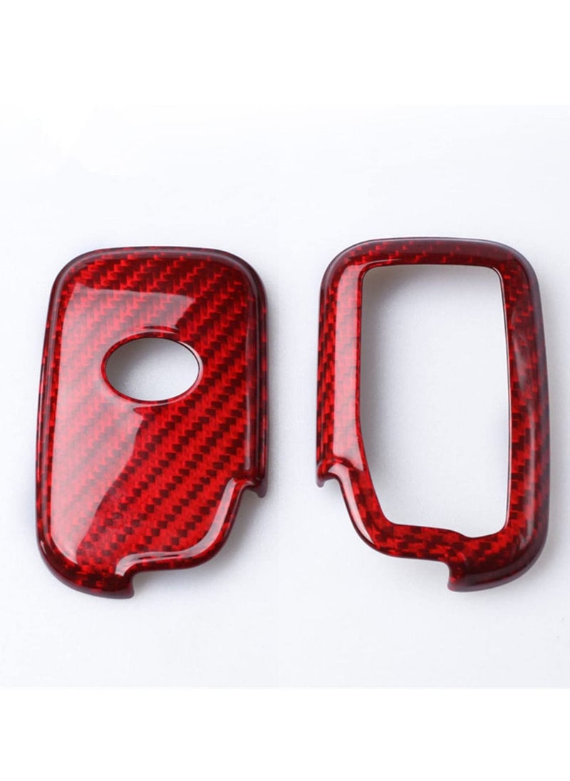 Generic - Carbon Fiber Key Fob Cover  For Lexus ES350 GS300 GS350 GS430 GS450h GS460 HS250h IS250 IS350 IS-C IS-F LS460 LS600h LX570 RX270 RX350 Base Car Remote Key - Red - Image 1