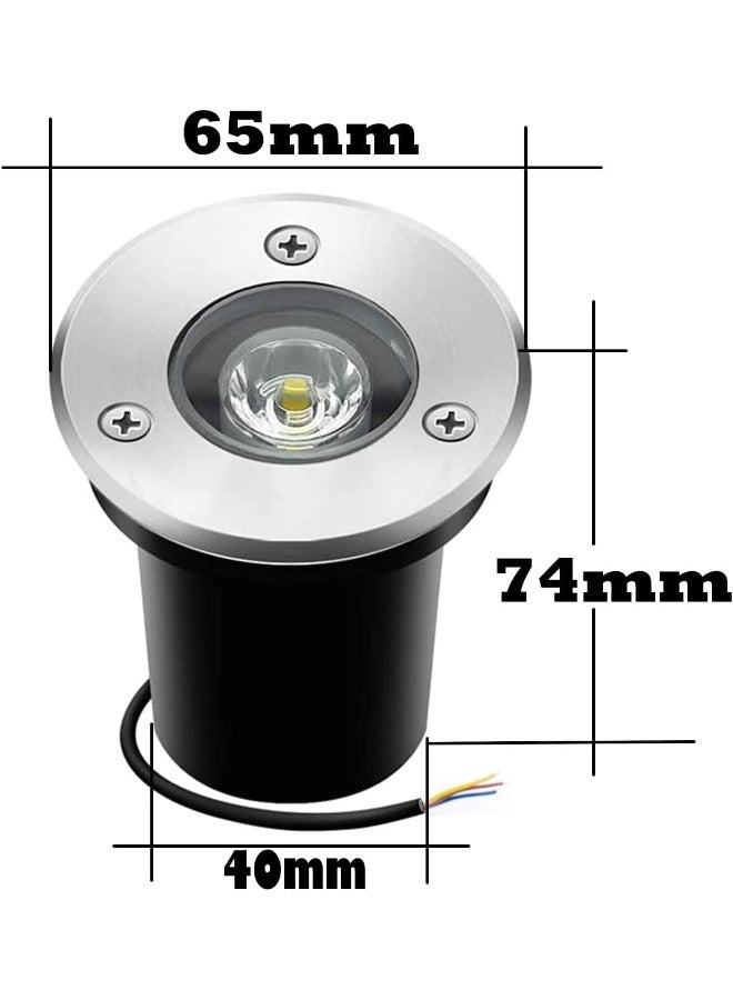 Melfi 1W/3W/7W Led Outdoor Underground Light - Ip65 Waterproof, Recessed Uplighter For Driveway, Garden, And Patio. Ac 220-240V, Walk-Over Design, Perfect For Landscape Lighting. (3W Warm White) - Image 2
