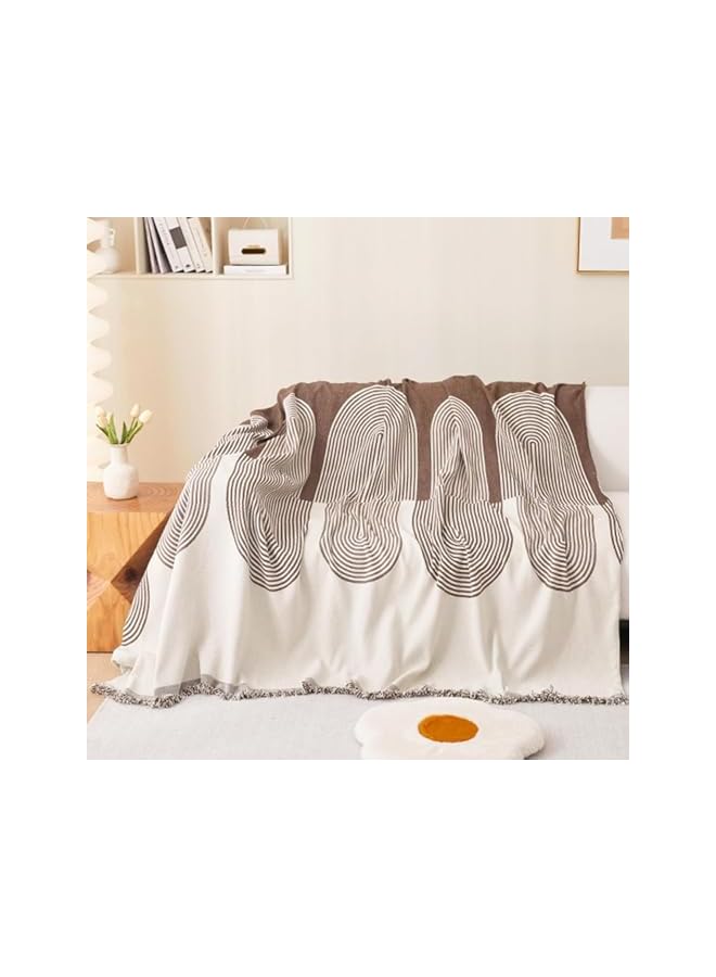 The Bros Double Sided Chenille Sofa Cover, Stylish Large Slipcover Towel, Four Seasons Available Both Sides, Size 180x300 (Green) - Image 2