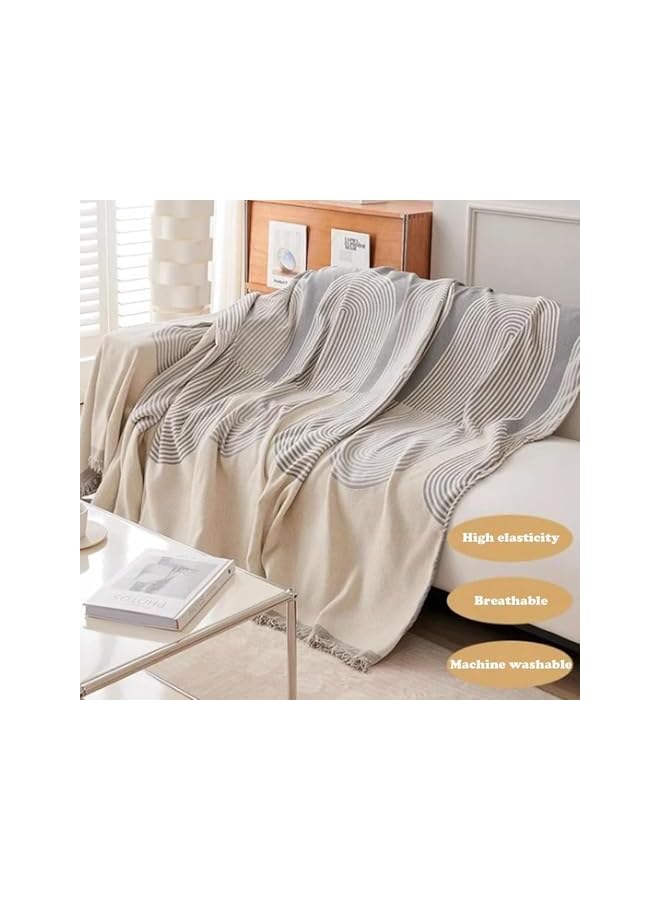 The Bros Double Sided Chenille Sofa Cover, Stylish Large Slipcover Towel, Four Seasons Available Both Sides, Size 180x300 (Green) - Image 3