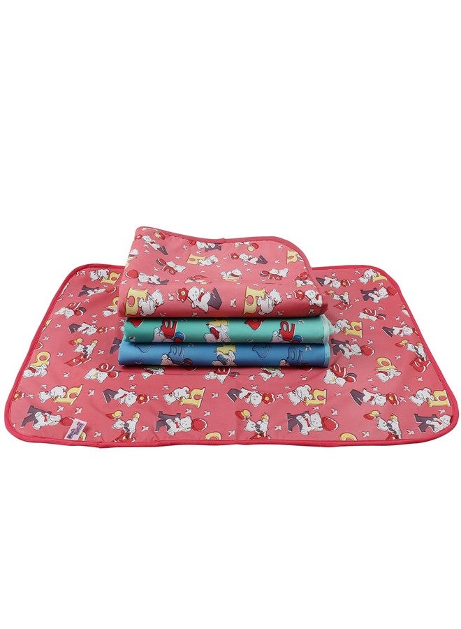 فوي دروب حصيرة تغيير ملابس/حصيرة نوم/واقي سرير مقاوم للماء مع بطانة إسفنجية للأطفال حديثي الولادة من فوي دروب/المقاس: كبير - 21 بوصة، صغير - 17 بوصة (0-12 شهرًا) (عبوة من 3 قطع)... - Image 5