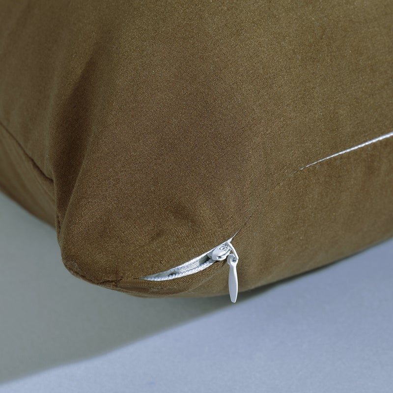 EVOLIVE غطاء وسادة جسم EVOLIVE ميكروفايبر فائق النعومة 21"x54" مع إغلاق بسحاب مخفي (غطاء وسادة جسم 21"x54"، بني) - Image 3