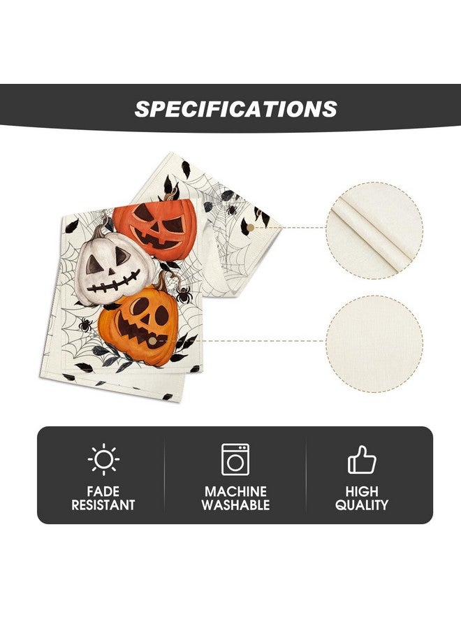 Artoid Mode Pumpkins Spider Web Halloween Table Runner, Seasonal Fall Kitchen Dining Table Decoration for Home Party Decor 13x72 Inch - Image 5