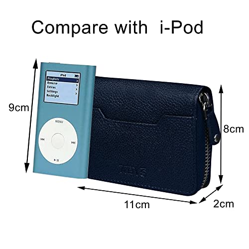 ABYS Genuine Leather Unisex Blue Bank | Business Card Holder Wallet - Image 2