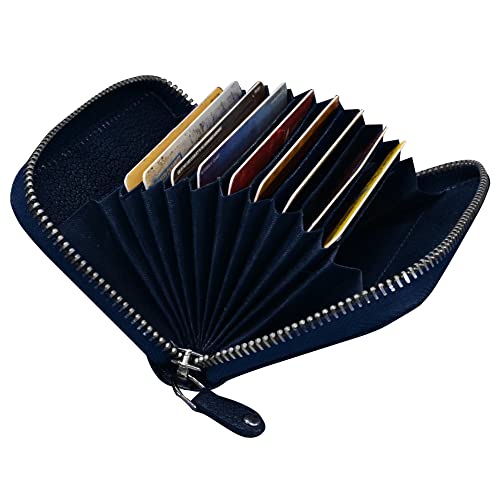 ABYS Genuine Leather Unisex Blue Bank | Business Card Holder Wallet - Image 5
