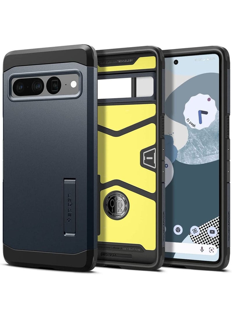 Spigen غطاء حماية Tough Armor لهاتف Google Pixel 7 Pro مع إسفنج شديد التحمل - معدن رمادي  - Image 1