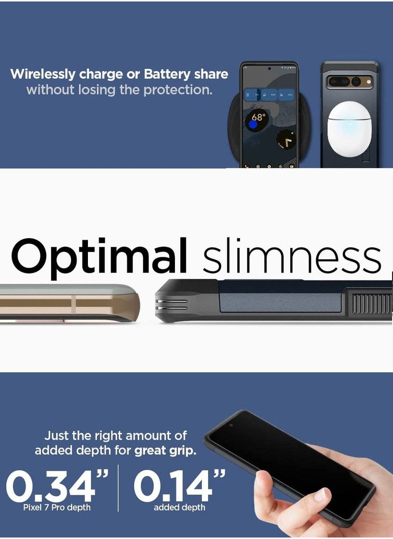 Spigen غطاء حماية Tough Armor لهاتف Google Pixel 7 Pro مع إسفنج شديد التحمل - معدن رمادي  - Image 3