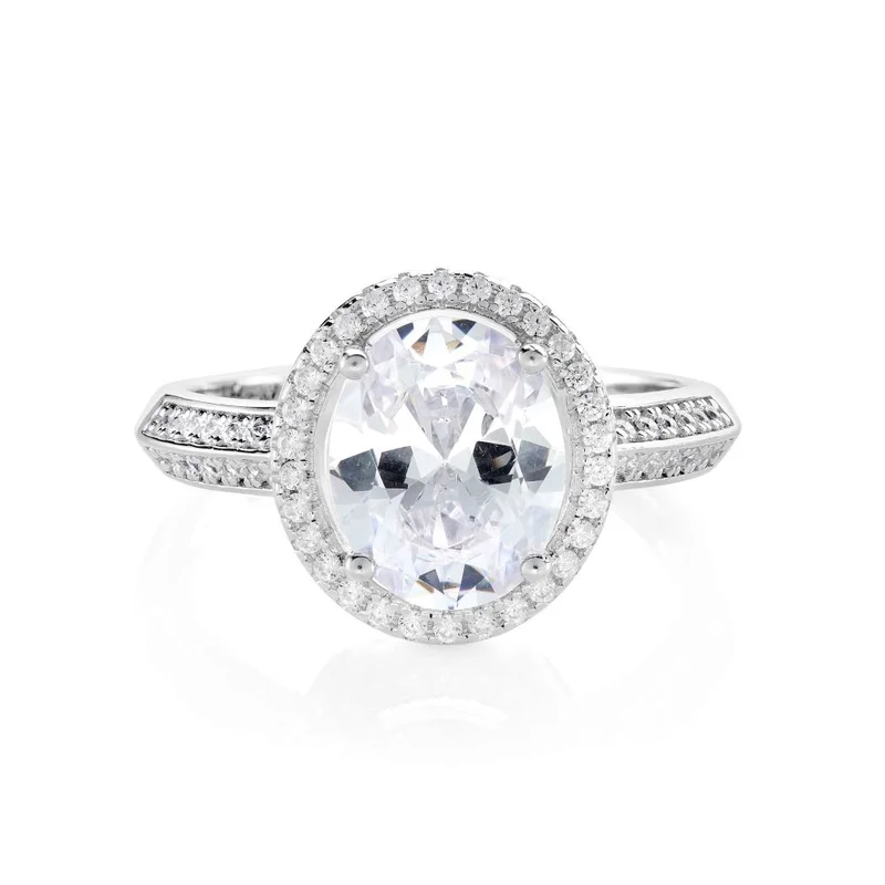 BUCKLEY LONDON THE FLAWLESS COLLECTION - CLEAR SPARKLE OVAL RING