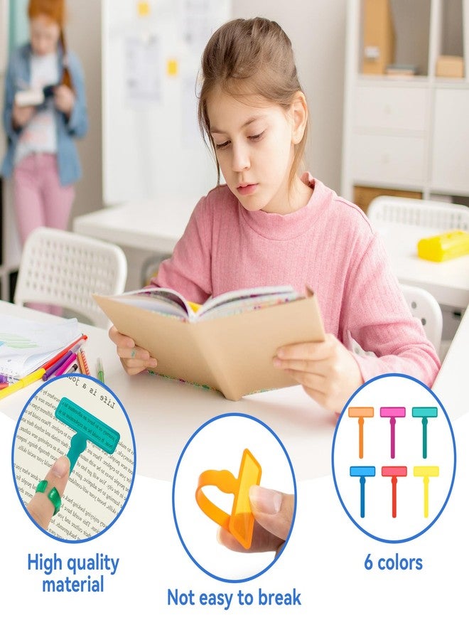 CINDALOG 8Pcs Guided Reading Strips, Finger Guided Reading Tracker Dyslexia Tools ADHD Finger Trackers Reading Tools with Finger Rings - Image 5
