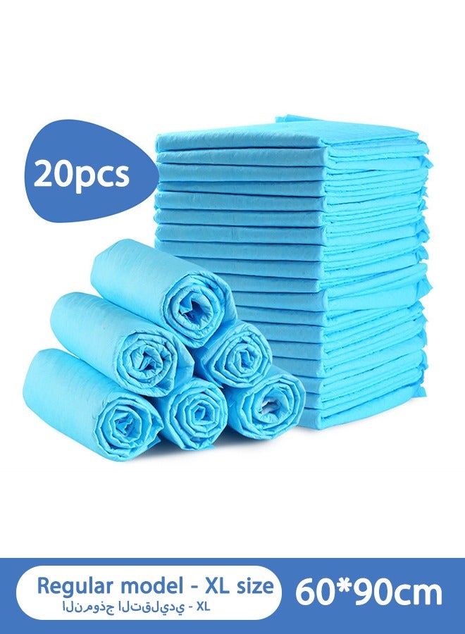 Generic 20xl sized Dog Pad Sheets, Pee Pads Dog,Dogs Pads,pee pads for dog, dog pee pad,pet training pads are suitable for puppies, cats, rabbits, and pets. They are highly absorbent, leak proof, quick drying Dog Pads, disposable pet urine pads and dog urine isolation pads,60x60cm -20 Pieces,Blue  - Image 2