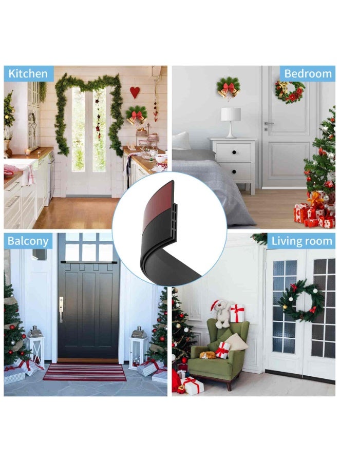 أنمي عازل تيارات الباب، 2 قطعة بطول 99.8 سم، عازل أسفل الباب، حاجز للتيارات الهوائية للأبواب الداخلية والخارجية، مانع الغبار والعزل الصوتي - Image 3