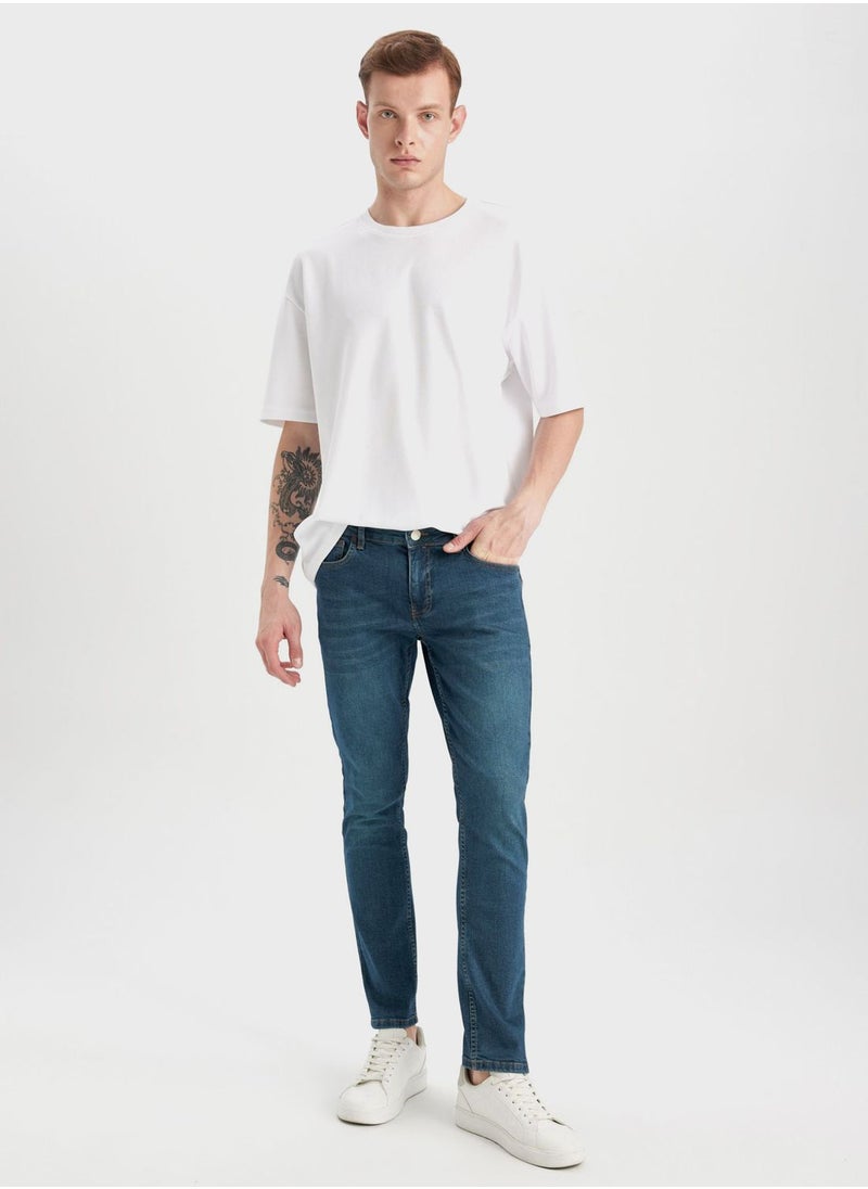 DeFacto Pedro Slim Fit Slim Fit Normal Waist Narrow Leg Jeans  - Image 3
