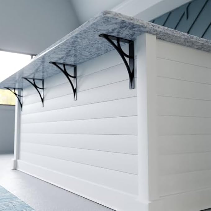 BKTM01X07X10SGL 1 1/2" W X 7 1/2" D X 10" H GALVESTON WROUGHT IRON BRACKET (SINGLE CENTER BRACE) - Image 3