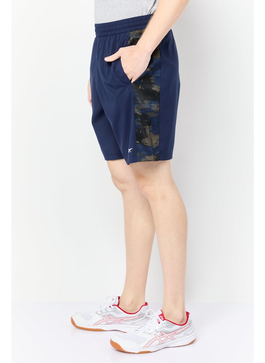 Reebok Men Sportswear Fit Brand Training Shorts, Navy  - Image 3