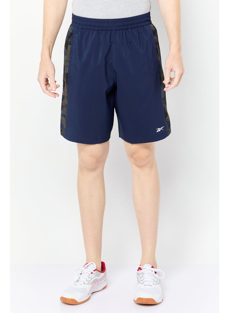 Reebok Men Sportswear Fit Brand Training Shorts, Navy  - Image 1