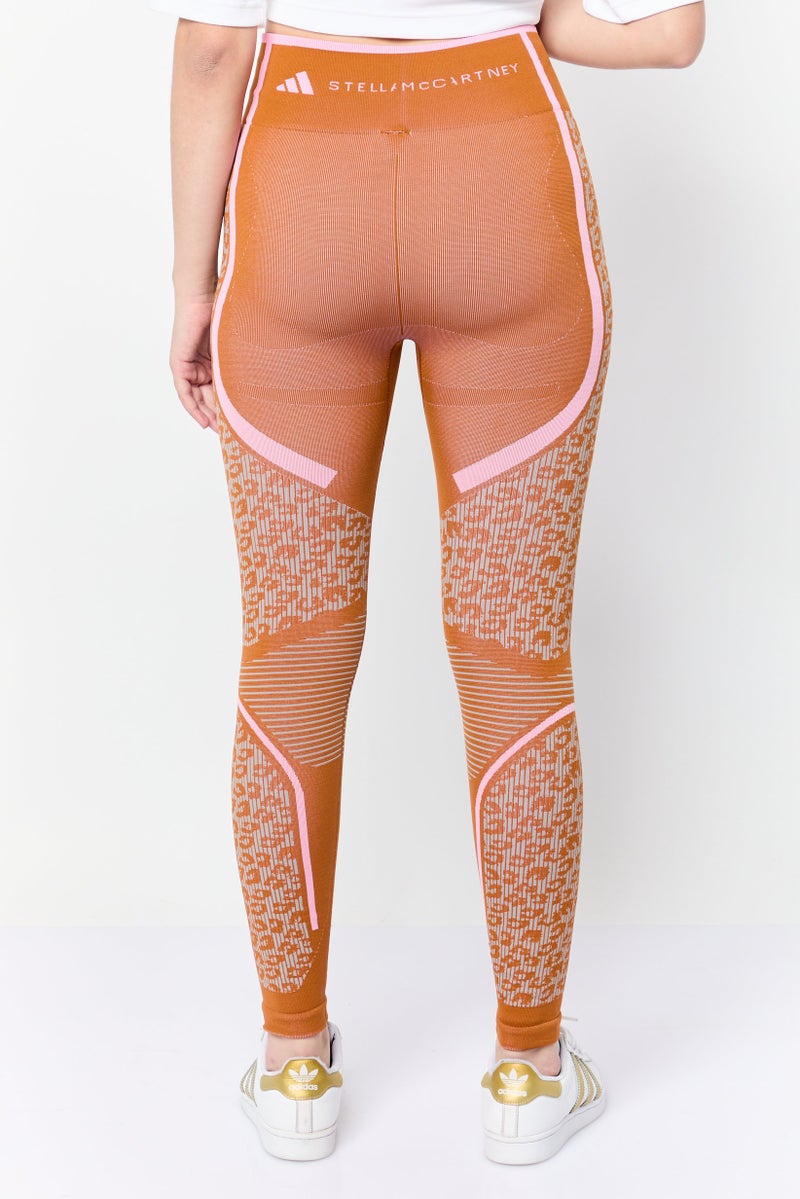 Adidas Adidas by Stella McCartney Women Sportswear Fit Brand Logo Training Leggings, Brown - Image 4