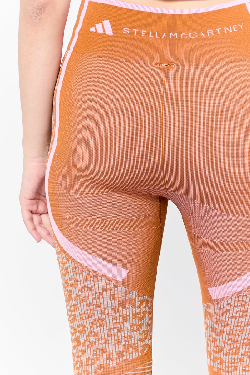 Adidas Adidas by Stella McCartney Women Sportswear Fit Brand Logo Training Leggings, Brown - Image 3