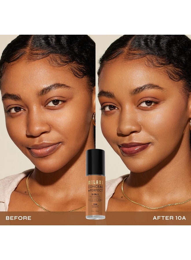 MILANI Conceal + Perfect 2 In 1 Foundation + Concealer Hazelnut (1 Fl. Oz.) Cruelty Free Liquid Foundation Cover Under Eye Circles Blemishes & Skin Discoloration For A Flawless Complexion - Image 2