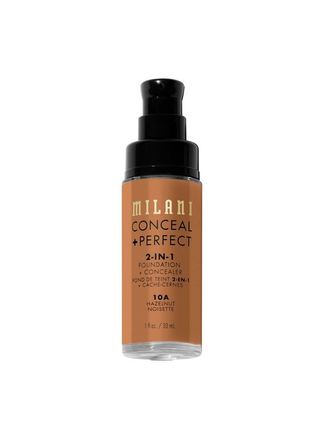 MILANI Conceal + Perfect 2 In 1 Foundation + Concealer Hazelnut (1 Fl. Oz.) Cruelty Free Liquid Foundation Cover Under Eye Circles Blemishes & Skin Discoloration For A Flawless Complexion - Image 3