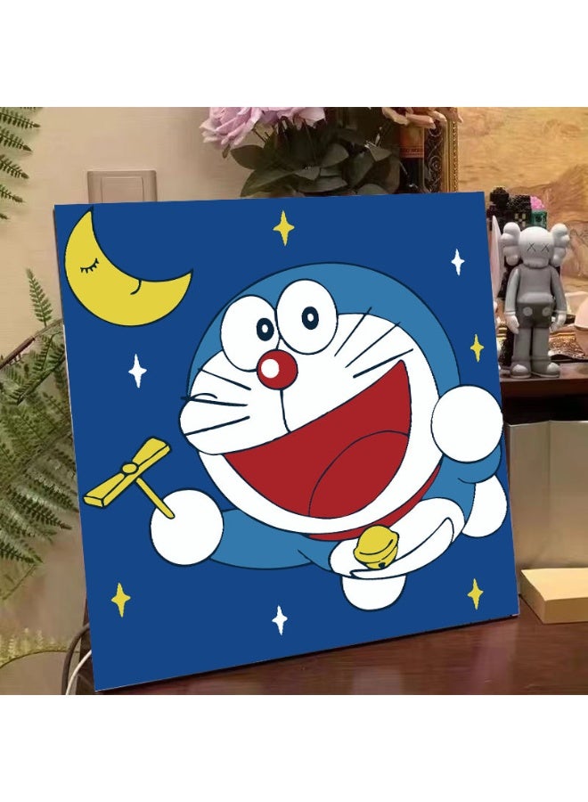 آنا دي آي واي لوحة زيتية مزخرفة يدويًا بتصميم شخصيات كرتونية ملونة - Image 1