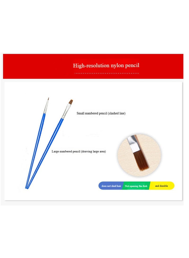 آنا دي آي واي لوحة زيتية مزخرفة يدويًا بتصميم شخصيات كرتونية ملونة - Image 3