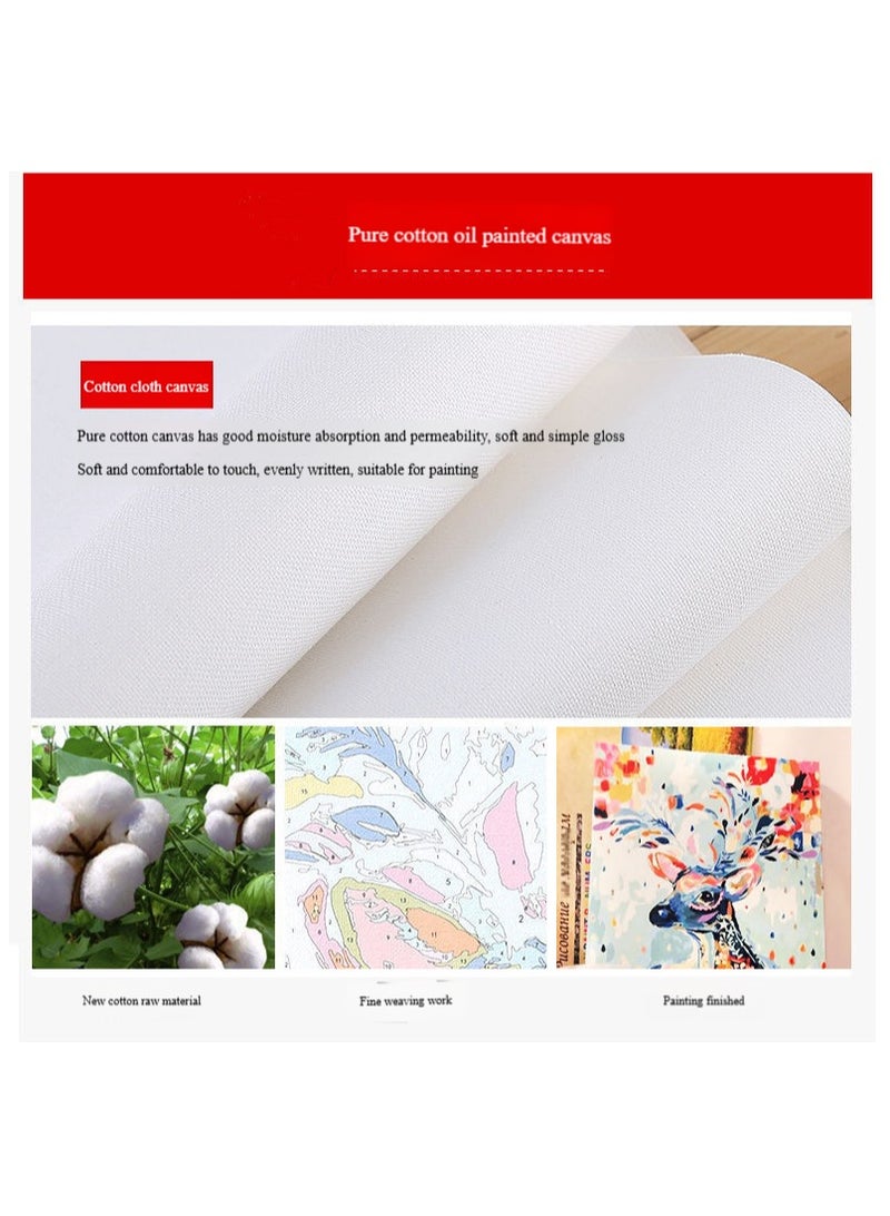 آنا دي آي واي لوحة زيتية مزخرفة يدويًا بتصميم شخصيات كرتونية ملونة - Image 4