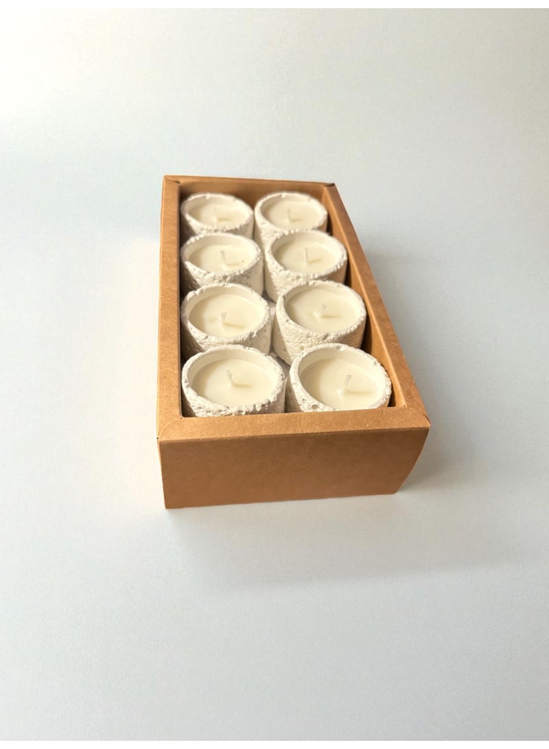 ANUM BY MUNA Set of 8 Small Scented Candles – Vanilla & Powder Fragrance - Image 5