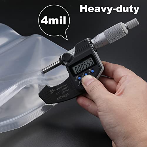 Foopama 200PCS 1" x 1" 4Mil Small Clear Zip Bags, Reclosable Mini Zip Plastic Baggies Heavy Duty Lock Poly Bag For Jewelry Pill Beads Coin Thick Zipper - Image 4