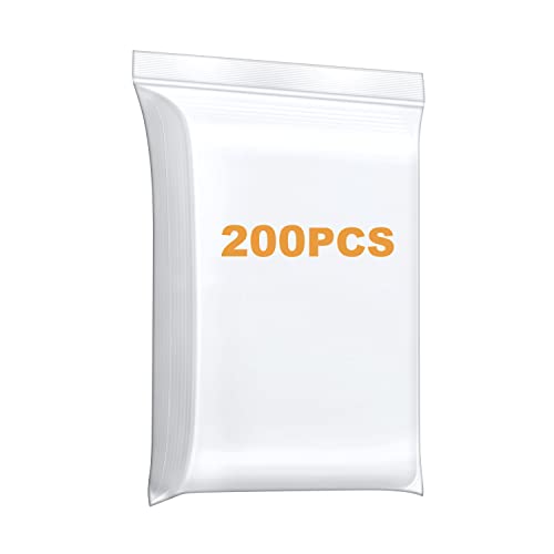 Foopama 200PCS 1" x 1" 4Mil Small Clear Zip Bags, Reclosable Mini Zip Plastic Baggies Heavy Duty Lock Poly Bag For Jewelry Pill Beads Coin Thick Zipper - Image 1