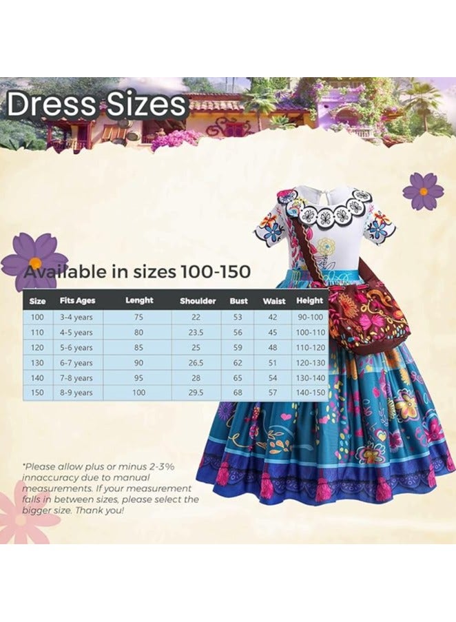 Home Smart Queen Costume Dress with Glasses and Ear Clip for Girls Cosplay Dress Up Costume Party Favor or Any Special Day  - Image 3