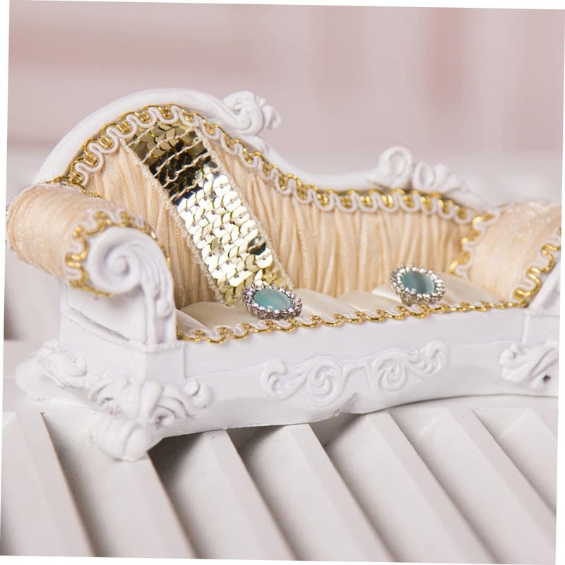 Elegant Resin Sofa Shaped Jewelry Organizer Holder for Earrings Rings Home Decor - Image 4